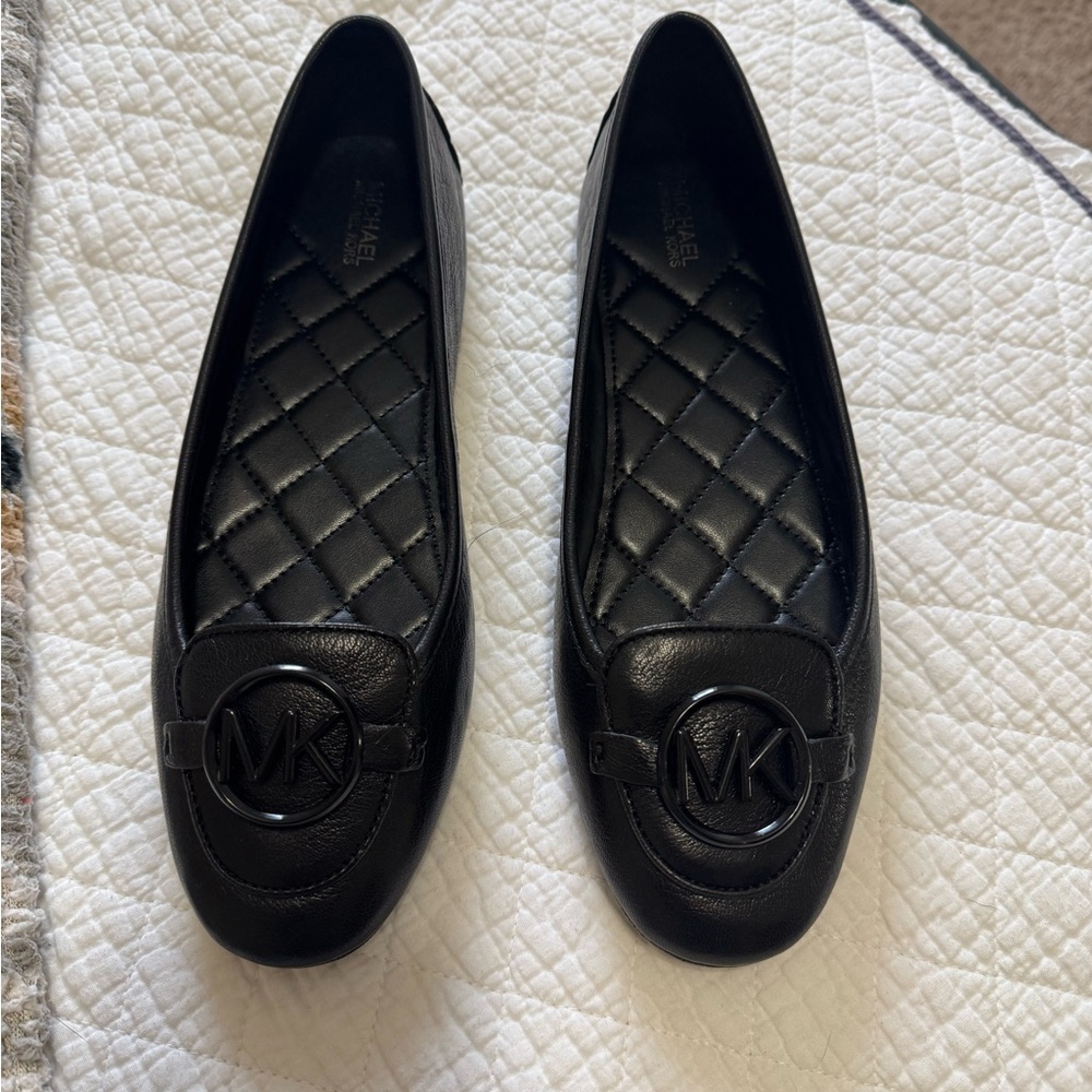 Michael Kors Black Quilted Flats